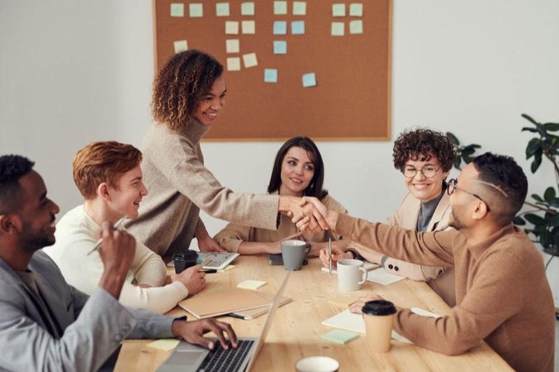 People networking and connecting